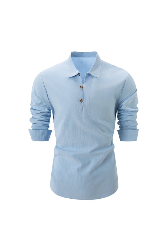 Men's Stretch Dress Shirt Long Sleeve - Formal/Casual Button Down with Spread Collar & Hidden Chest Pocket
