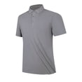 thumbnail image 1 of WREESH Men's Solid Casual Summer Shirt Short Sleeve Outdoor Top with Button Closure Designed for Comfort and Style Gray, 1 of 8