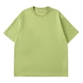 thumbnail image 1 of WREESH Men's Solid Color Round Neck T-Shirts Casual Summer Pullover Tops Olive Green, 1 of 5