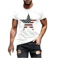 thumbnail image 1 of WREESH Men's Star & Striped T-Shirt USA Flag Lightweight Summer Athletic Top Muscle Tees, 1 of 5