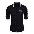 thumbnail image 1 of WREESH Men's Stretch Formal Shirt - Business Casual Button Down with Breathable Elbow-Length Sleeves, Office To Afterwork, 1 of 9