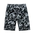 thumbnail image 1 of WREESH Men's Summer Beach Shorts Loose Swim Trunks Fashion Camouflage Print Swim Shorts Elastic Waistband Drawstring Shorts Casual Sports Shorts Gray, 1 of 3