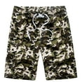 thumbnail image 1 of WREESH Men's Summer Beach Shorts Loose Swim Trunks Fashion Camouflage Print Swim Shorts Elastic Waistband Drawstring Shorts Casual Sports Shorts Olive Green, 1 of 8