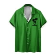 thumbnail image 1 of WREESH Men's Summer Button Down Shirts Short Sleeve Turndown Collar with a Refreshing Print for a Comfortable Fit Green, 1 of 5
