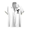 thumbnail image 1 of WREESH Men's Summer Button Down Shirts Short Sleeve Turndown Collar with a Refreshing Print for a Comfortable Fit White, 1 of 5