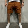 thumbnail image 1 of WREESH Men's Summer Linen Shorts Outdoor Workout Shorts Fashion Loose Lightweight Breathable Shorts Running Shorts Beach Shorts Casual Cutoff Shorts Gold, 1 of 3