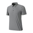 thumbnail image 1 of WREESH Men's Summer Solid Button Casual Top Short Sleeve Solid Color Shirt for Fit and Stylish Look Gray, 1 of 4