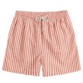 thumbnail image 1 of WREESH Men's Summer Striped Beach Shorts Swim Trunks Quick Dry Surf Board Shorts Bathing Suit with Mesh Lining Orange, 1 of 5