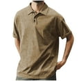 thumbnail image 1 of WREESH Men's Summer T-Shirt: Casual Slim Fitting Short Sleeved Top a Stylish Solid Color Choice for Men Khaki, 1 of 7
