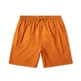 thumbnail image 1 of WREESH Men's Surf Shorts Beach Shorts Casual Solid Color Board Shorts Drawstring Elastic Quick-Dry Summer Shorts Brown, 1 of 4
