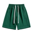 thumbnail image 1 of WREESH Men's Sweat Shorts Gym Workout Shorts Solid Color Loose Casual Sports Shorts Athletic Shorts Olive Green, 1 of 6