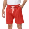 thumbnail image 1 of WREESH Men's Sweat Shorts Summer Casual and Comfortable Drawstring Pocket Elastic Waist Shorts Gym Workout Shorts Pink, 1 of 6
