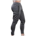 thumbnail image 1 of WREESH Men's Sweatpants Fashion Drawstring Elastic Waist Multi-Pocket Casual Length Pants Dark Gray, 1 of 6