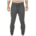thumbnail image 1 of WREESH Men's Sweatpants Fashion Drawstring Elastic Waist Multi-Pocket Casual Length Pants Gray, 1 of 8