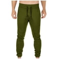 thumbnail image 1 of WREESH Men's Sweatpants Fashion Drawstring Elastic Waist Multi-Pocket Casual Length Pants Olive Green, 1 of 7