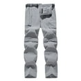 thumbnail image 1 of WREESH Men's Tactical Cargo Pants Solid Casual Button Zipper Belt Quick-Drying Detachable In Two Trouser Gray, 1 of 9