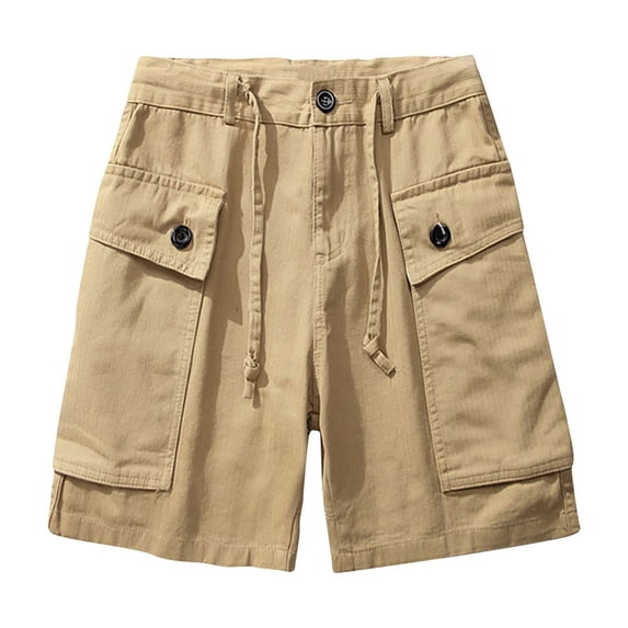 WREESH Men's Utility Cargo Work Shorts with 7-Pockets, Loose Comfortable Fit Outdoor Hiking Gym Casual Shorts Quick-Dry Design