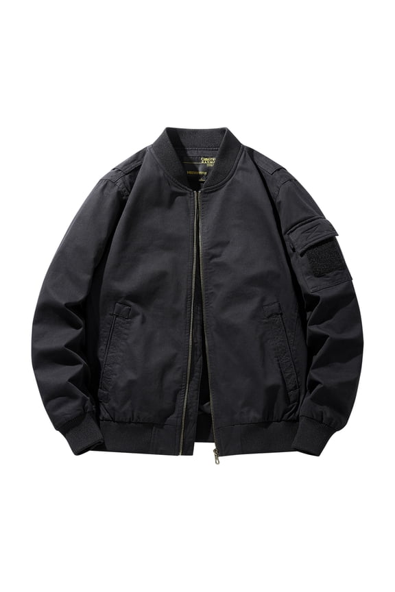 Men's Utility Workwear Coat - Zippered Charging Top with Security Pockets, Waterproof Fabric for Construction