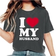 thumbnail image 1 of WREESH Men's Valentine's Day Letter Print Crewneck Short Sleeve Out Blouse T-Shirt Gift, 1 of 6