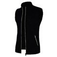 thumbnail image 1 of WREESH Men's Vest Fleece Knit Slim Zipper Pocket Sleeveless Jacket Casual Lightweight Outwear Jackets Black, 1 of 6
