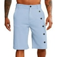 thumbnail image 1 of WREESH Men's Walkshorts Work Shorts Dress Shorts Summer Csaual Comfortable Elastic Waist Button Shorts with Pockets Sky Blue, 1 of 7