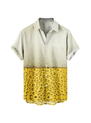 Pig Head Bandana Men's Short-Sleeve Shirt Regular-Fit Shirts Button Down  Top with Pocket : : Fashion