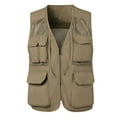 thumbnail image 1 of WREESH Mens Cargo Vest Jacket Quick Drying Hiking Vest Breathable Mesh Work Vest Fishing Vests with Multi Pockets Khaki, 1 of 4