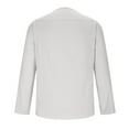 thumbnail image 1 of WREESH Mens Cotton Linen Workout Shirt Solid Long Sleeve Crew Neck T Shirt Soft Stretch Breathable Pullover Classic Fashion Casual Tee White, 1 of 4