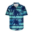 thumbnail image 1 of WREESH Mens Hawaiian Shirts Short Sleeve Button Down Shirt Tropical Graphic Printed Shirts Summer Beach Shirt Blue, 1 of 5