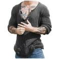 thumbnail image 1 of WREESH Mens Oversized Sweaters Knitted Sweaters Solid Color V Neck Sweater Lightweight Muscle Undershirt Trendy Loose Long Sleeve Pullover Tops Gray, 1 of 6