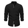 thumbnail image 1 of WREESH Mens Slim Dress Shirts Fashion Solid Button Down Long Sleeve Shirt Soft Shirt Breathable Undershirt Casual Workout T Shirts Black, 1 of 5