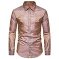 thumbnail image 1 of WREESH Mens Slim Fit Dress Shirts Jacquard Undershirt Button Up Long Sleeve Shirt Solid Casual Business Formal Shirt Khaki-B, 1 of 9