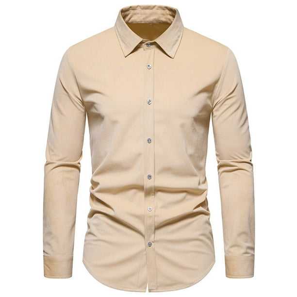 WREESH Mens Slim Fit Dress Shirts Jacquard Undershirt Button Up