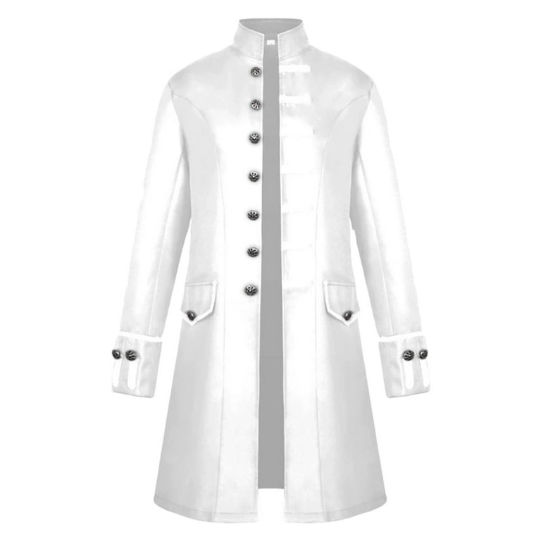 White single breasted coat clearance