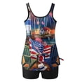 thumbnail image 1 of WREESH Modest Swimsuit Women's Two Piece Tankini Set High-Waisted Bottoms Patriotic Independence Day Print Design Red, 1 of 6