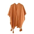thumbnail image 1 of WREESH Oversized Women's Shawl Wraps, Open Front Shawl Wraps Cape Casual Cardigan Scarf for Fall Winter Orange, 1 of 4