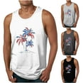 thumbnail image 1 of WREESH Patriotic Summer Tops Men's Sleeveless Crew Neck Tank Top with Graphic Print T-Shirts Black, 1 of 4