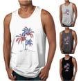 thumbnail image 1 of WREESH Patriotic Summer Tops Men's Sleeveless Crew Neck Tank Top with Graphic Print T-Shirts Dark Gray, 1 of 4