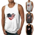 thumbnail image 1 of WREESH Sleeveless Crew Neck T-Shirt Men's Casual Tank Tops Sportswear 4th of July Shirts Gray, 1 of 4