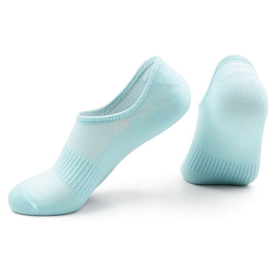 WREESH Socks For Unisex Running Socks Sweat-Absorbing And Breathable Cotton Socks, Color Ultra-Low Socks Light Blue