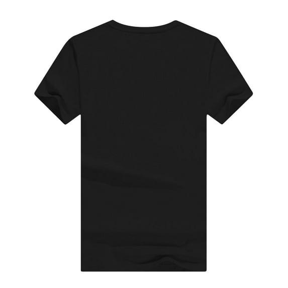 WREESH Solid Color Round Neck T-Shirts Women's Fashion Loose Short Sleeve Summer Tops Black