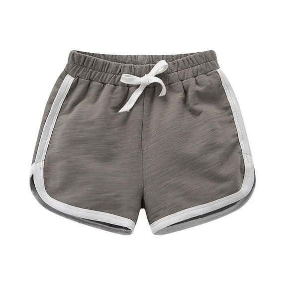 WREESH Toddler Kids Boys Girls Shorts 2-15 Years Children's Beach Pants Small Cotton Shorts Summer Outer Wear Sports Casual Hot Pants Children's Short Sweatshorts Gray