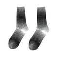 thumbnail image 1 of WREESH Unisex Casual Thick Warm Wool Women's Socks, Mid-Tube Floor Sleep Socks Crew Socks Black, 1 of 4