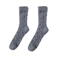 thumbnail image 1 of WREESH Unisex Casual Thick Warm Wool Women's Socks, Mid-Tube Floor Sleep Socks Crew Socks Gray, 1 of 4