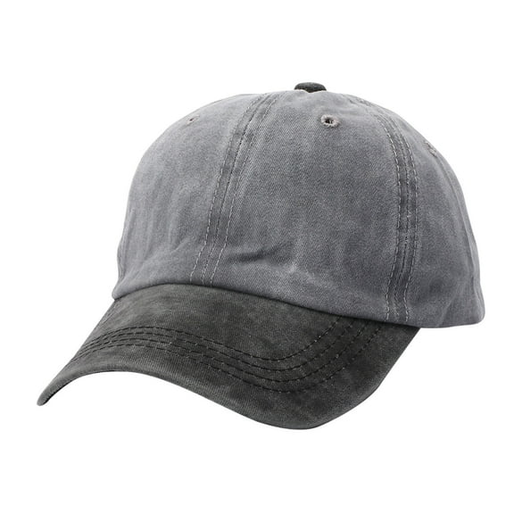 WREESH Unisex Classic Baseball Cap Adjustable Low Hat, Unconstructed Plain Cap for Men and Women Gray