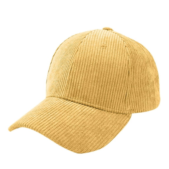 WREESH Unisex Classic Baseball Cap Adjustable Low-Profile Unconstructed Plain Cap Yellow