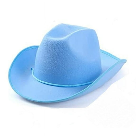 WREESH Unisex Cowboy Hat New Trend Irish St. Patrick's Day Celebration Hat for Men Women Blue