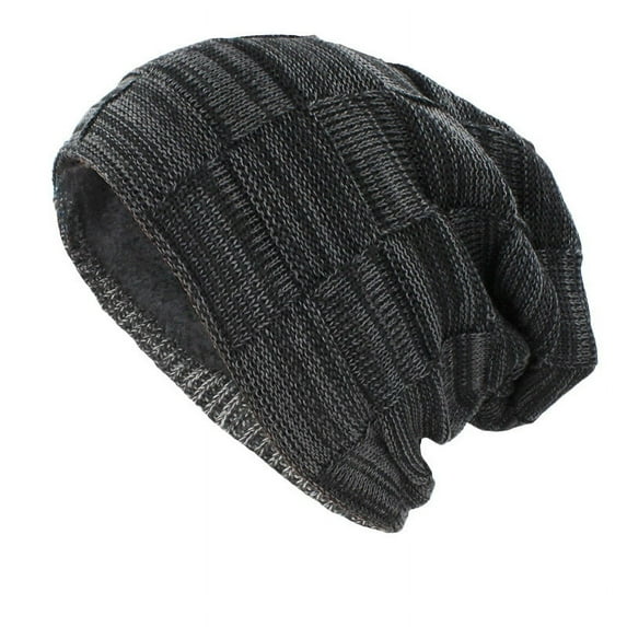 WREESH Unisex Fleece Lined Beanie Warm Winter Caps, Fashion Knit Cuffed Cap for Men and Women Black