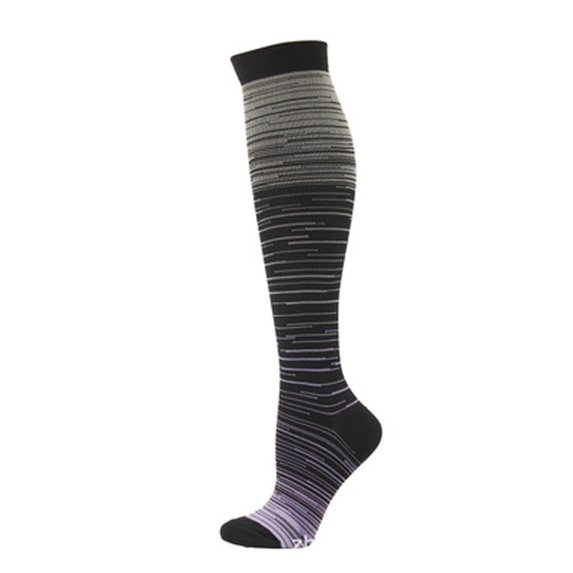 WREESH Unisex Knee High Socks Socks Color Pattern Pressure Stocking Men Elasticity Stocking Outdoor Gray