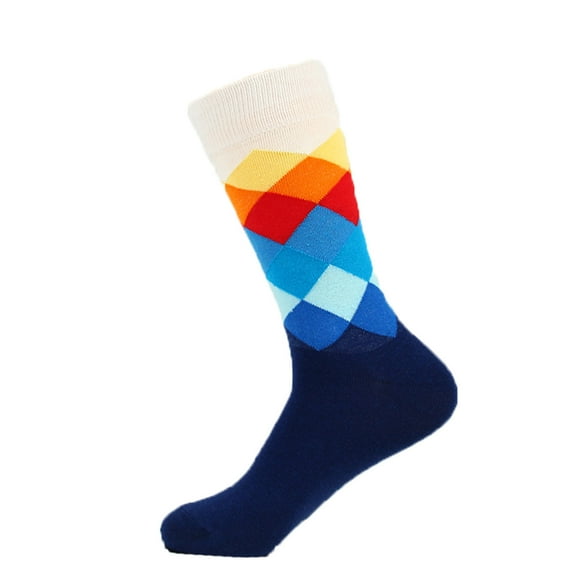 WREESH Unisex Long Socks Running Socks Fashion Trend Diamond Medium Tube Socks Fashionable And Comfortable Socks D